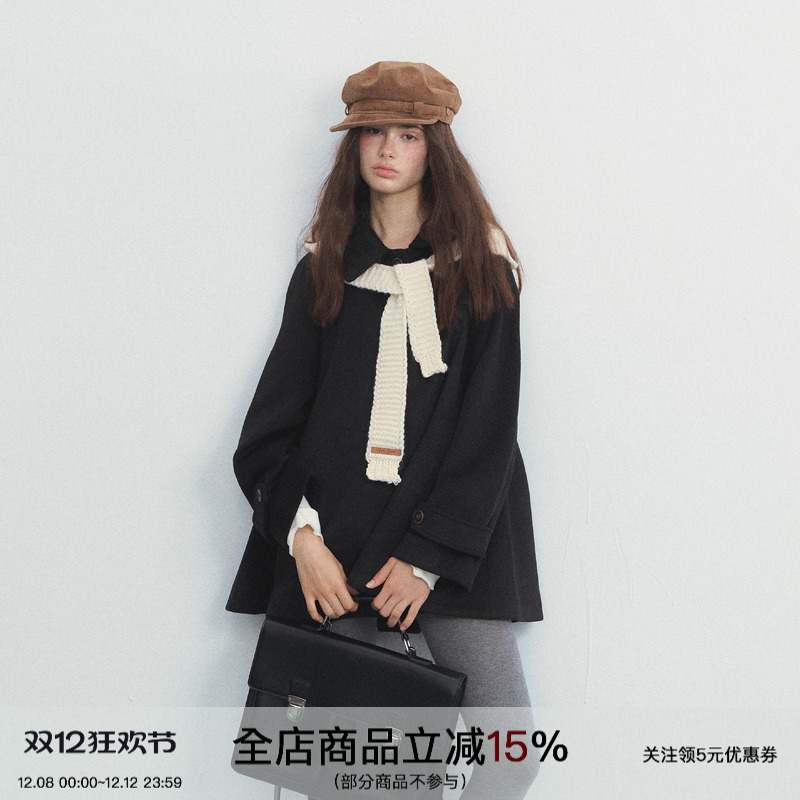 SPEARYOUTH羊毛中长款毛呢外套