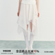 沉溺温柔 SPEAR YOUTH 天丝不规则下摆半身裙波点拼接半裙裙子