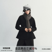 京都焙茶 SPEAR YOUTH 100%羊毛收腰巴黎扣毛呢廓形大衣外套