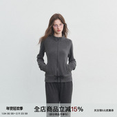 SPEAR 卫衣抽绳收腰上衣外套 黑灰条纹圆领开衫 YOUTH 生活留白