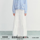 白木明纱 SPEAR YOUTH 温柔风白色半身裙女显瘦蛋糕裙A字中长裙