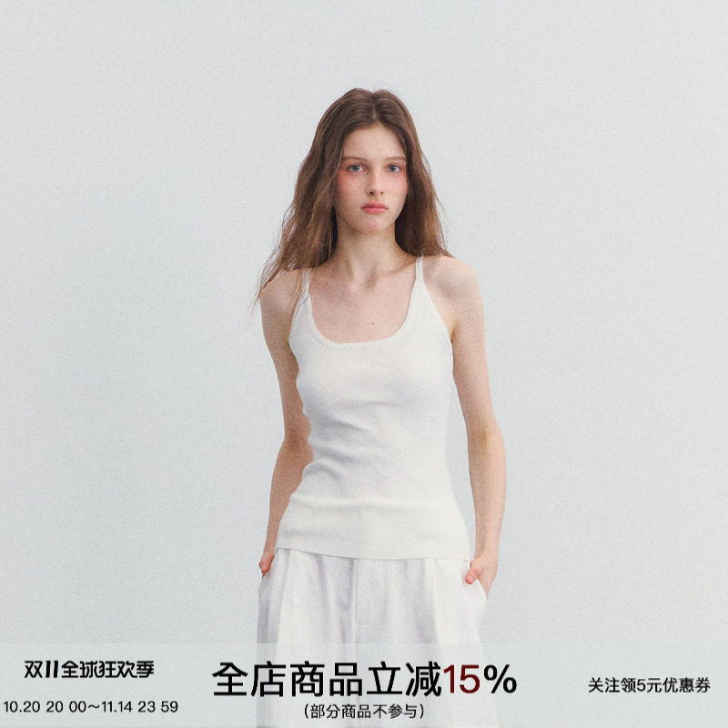 SPEAR YOUTH“舒适万岁”基础慵懒针织衫背心高弹收腰遮副乳吊带