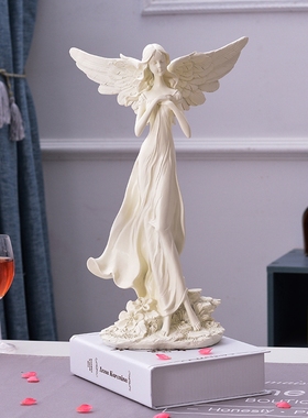 神欧0989式塑天使女人物摆件家居公室客办厅装饰品电视书柜雕艺术