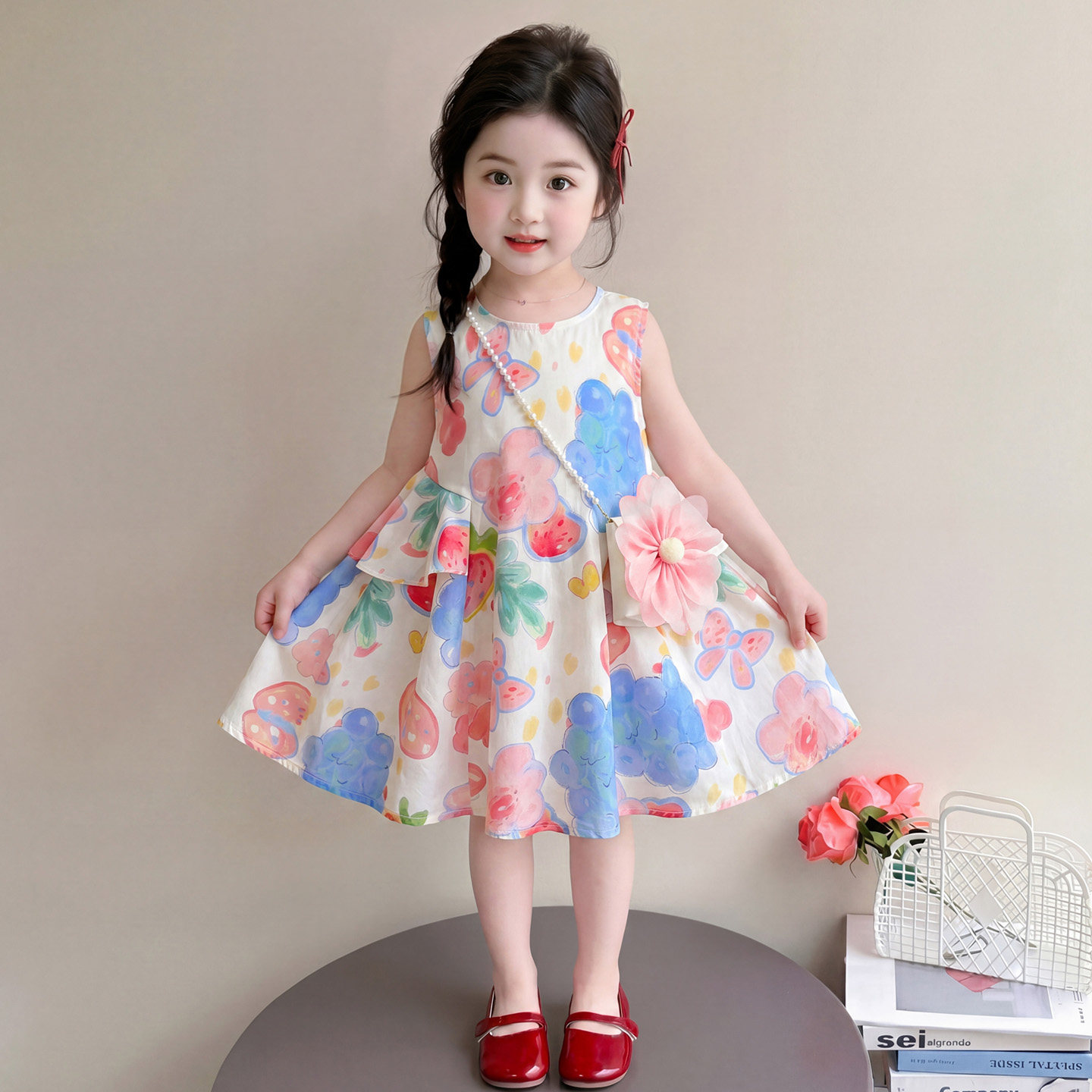 连衣裙女童夏季背心裙2026新款女宝宝棉布裙儿童夏装纯棉裙子洋气 - 实物图