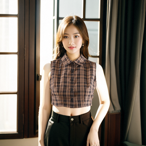 秋季新款韩版格子假衣领