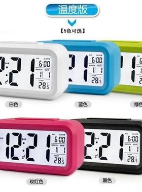 Digital Alarm LED Clock闹钟snooze Control Backlight Calendar