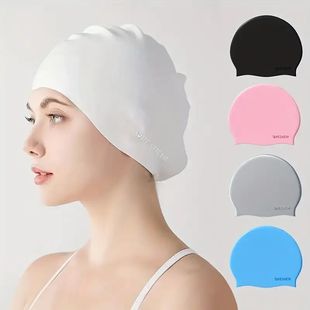 Silicone Waterproof Swimming Cap High Elastic Swim Cap for W