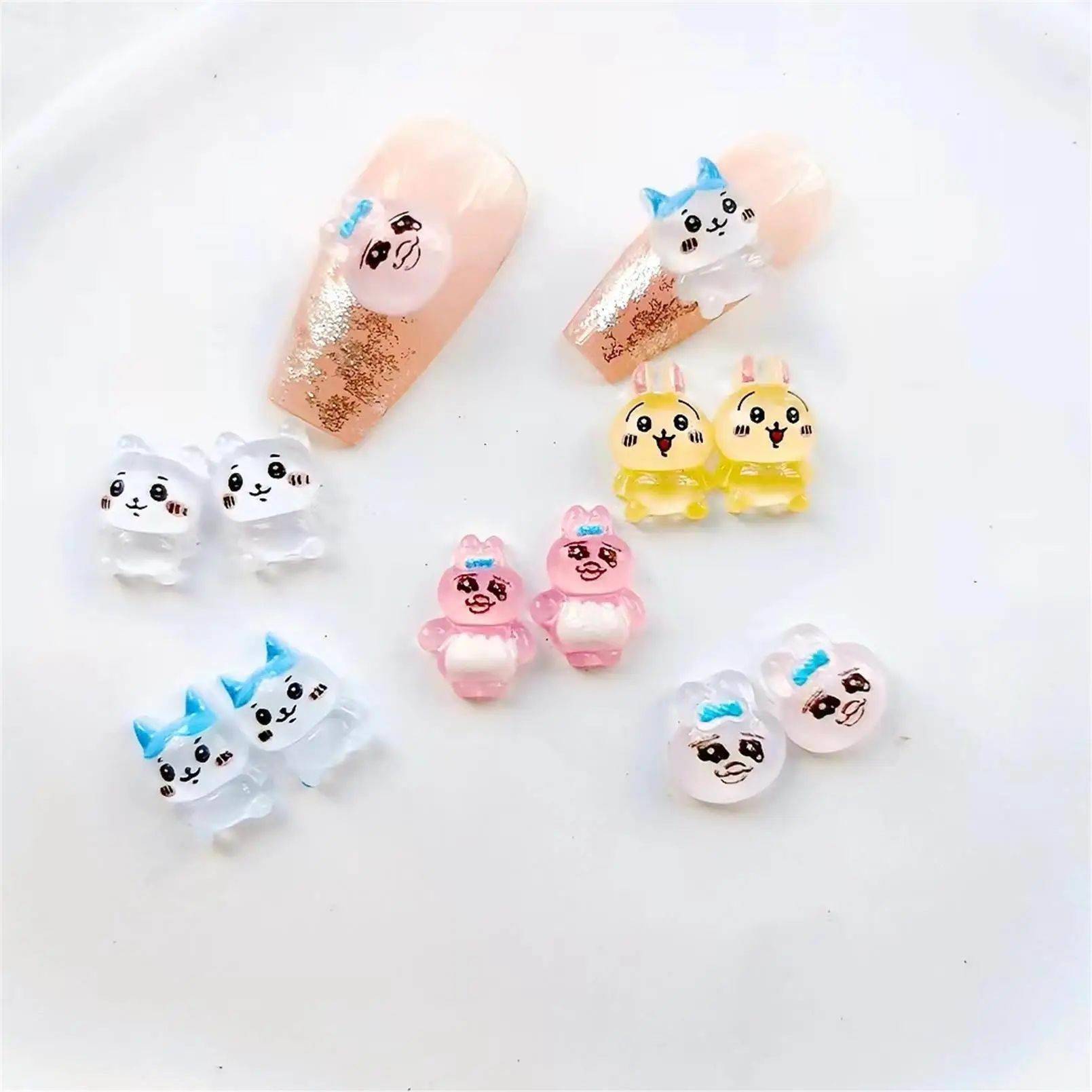 100-500pieces 8-12mm diy japan cute cartoon animal flat cab0