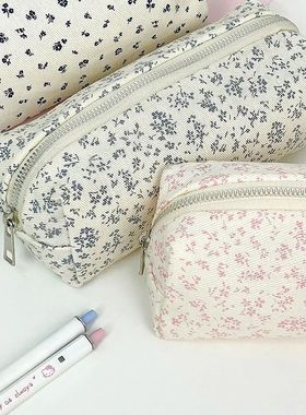 Small Fresh Floral Pen Bag Large Capacity Pencil Case Multif