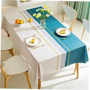 Waterproof Tablecloth Dining Table Cover Cloth Decor Plaid