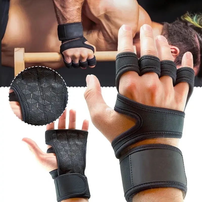 1Pair Training Sport Gloves for Men Women Workout Fitness Bo