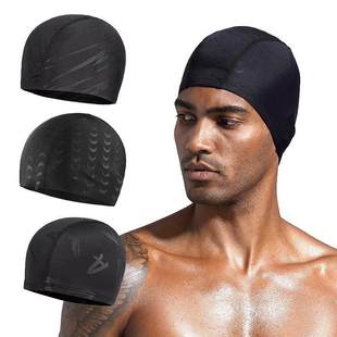 Shark Skin Fabric Swimming Cap Swiming Pool Protect Hair Ear