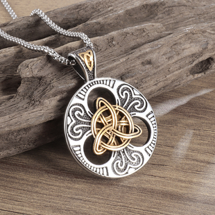 Vintage Fashion Odin Celtics Knot Pendant Necklace Men Daily