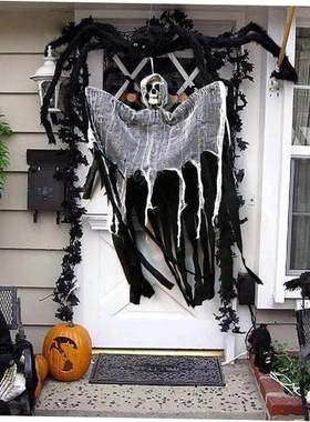 Halloween mesh skeleton decorative props hanging gauze万圣节