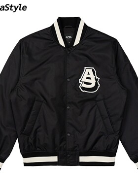 AlphaStyle秋冬学院风棒球夹克外套美式潮流百搭飞行夹克男女开学