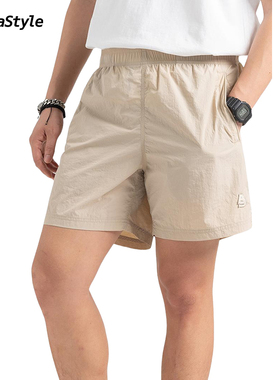 AlphaStyle夏季四分短裤薄款冰丝男女登山户外