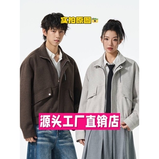 泉州玉牌儿童羽绒服美式飞行员夹克男春秋季潮痞帅外套宽领上衣