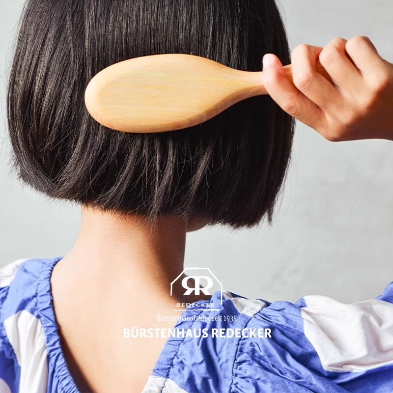 REDECKER德国猪鬃毛梳子小号儿童女孩男孩美发造型家用不伤发专用