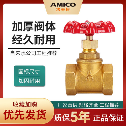 302截止阀埃美柯黄铜材质