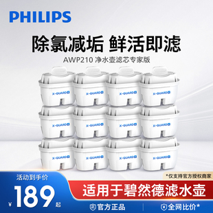飞利浦净水壶滤芯AWP210除氯过滤减垢碧然德通用适配AWP2814/2813