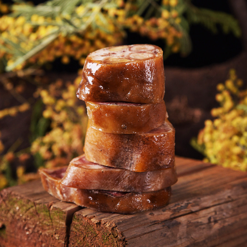 云南诺邓火腿金钱腿农家土猪火腿上方金钱肘子火踵蹄髈金钱片400g