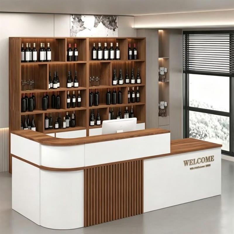 吧台收银台前台转角柜台饭店酒店餐厅前台接待台吧台桌餐饮店收银