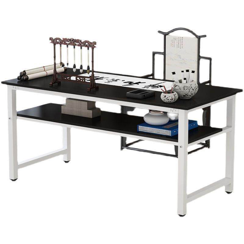 简约书法桌台式电脑桌双层学习桌培训桌课桌绘画桌书法桌子专用