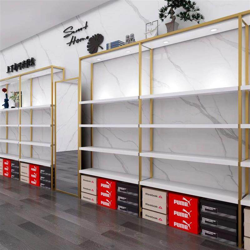 鞋店展示架商场带灯鞋架展柜陈列落地男女童鞋包包店铺用多层货架