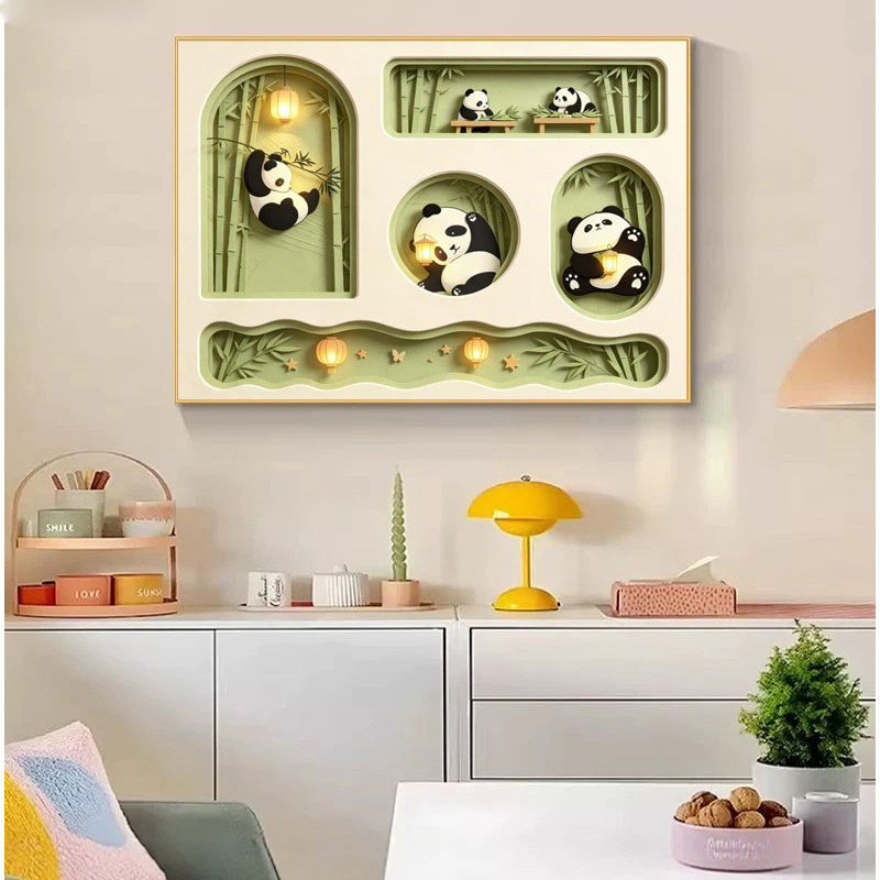 卡通动物可爱挂画玄关卧室装饰画