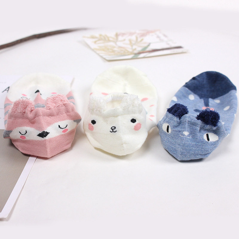 calcetines de dibujos animados kawaii para mujer, zapatillas
