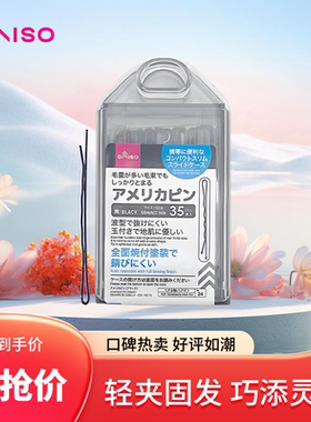 日本DAISO大创碎发夹黑色一字棕色刘海卡子夹发脑勺发卡夹子侧边