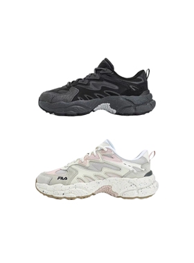 FILA斐乐蕨草鞋FERN女鞋运动鞋户外老爹鞋反光休闲鞋黑色鞋子