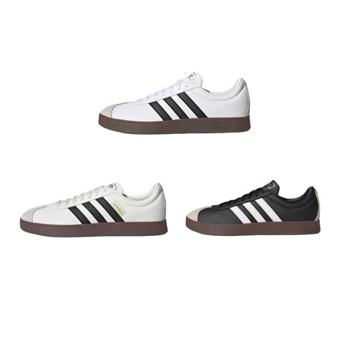 adidas Vlcourt 减震防滑耐磨 轻便透气 板鞋 白色/褐色 ID6015
