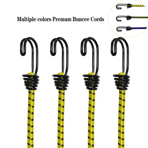 4Pcs 60cm Bungee Cord High Elasticity Rubber Tied Rope With