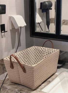 Manual Woven Storage Basket Handmade Laundry Wicker Basket