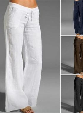 Women big size 2xl 3xl 4xl 5xl casual loose pants 长裤微喇裤