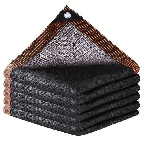 Black Shade Cloth Sunblock Mesh Cover Taped Edge With Gromme