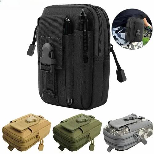 Outdoor Molle Waist Pouch with Belt Hunting Camping Men EDC