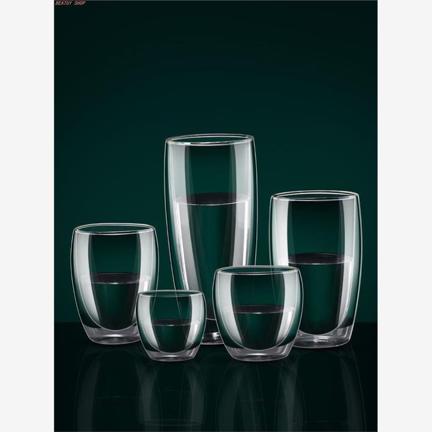 Glass Double Walled Heat Insulated Tea Cup coffee mug 玻璃杯