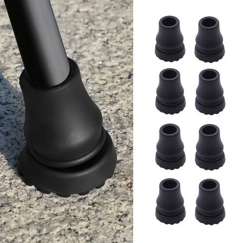 4Pcs 16-22mm Anti Slip Rubber Pads Cover Canes, Crutches, Bo
