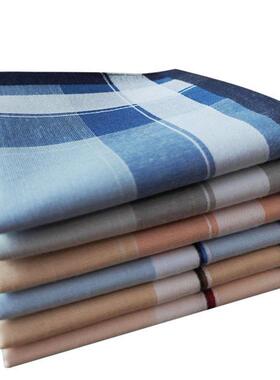 Cotton Men	s Handkerchief Square Decorative Suits Grid H