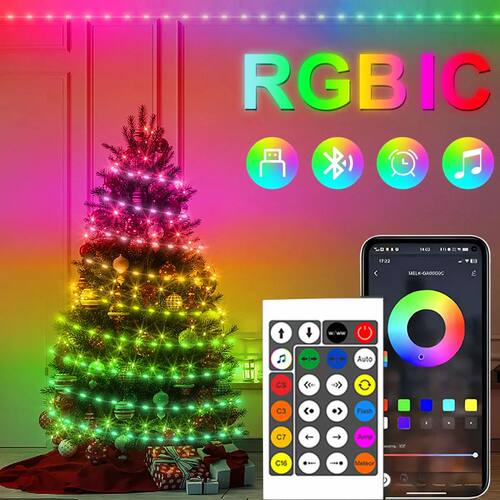 20M Dream Color USB 5V LED Sting Light Bluetooth Music APP R