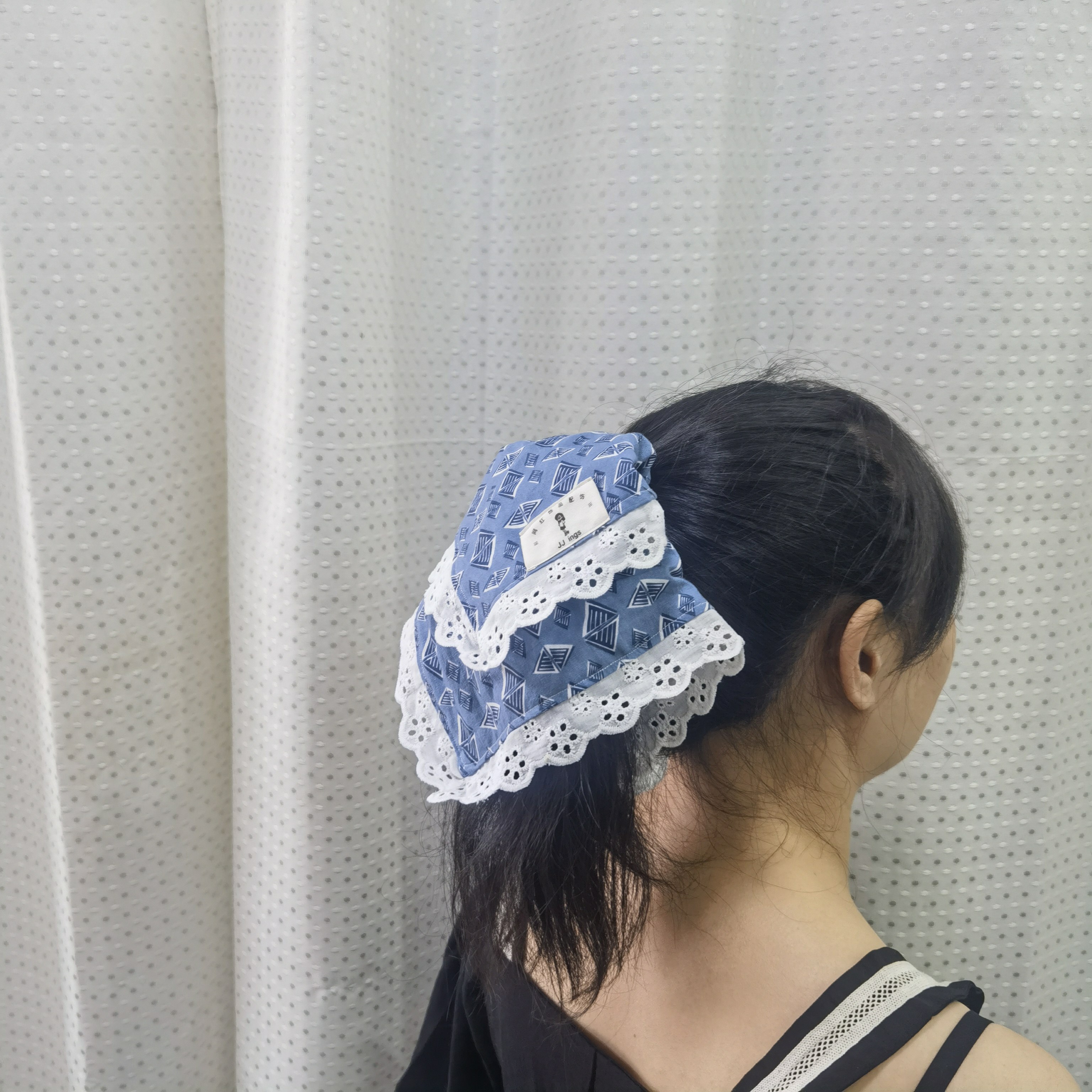 韩系温柔蕾丝花边波点大肠发圈甜美发饰丸子头发绳头绳时尚百搭潮