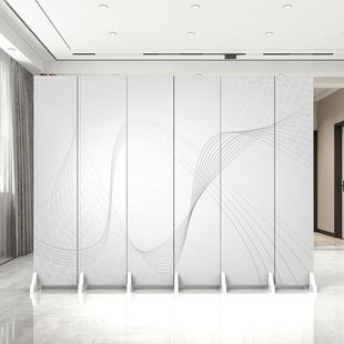 北欧简约屏风隔断客厅遮挡办公室酒店入户门移动屏风可折叠玄关