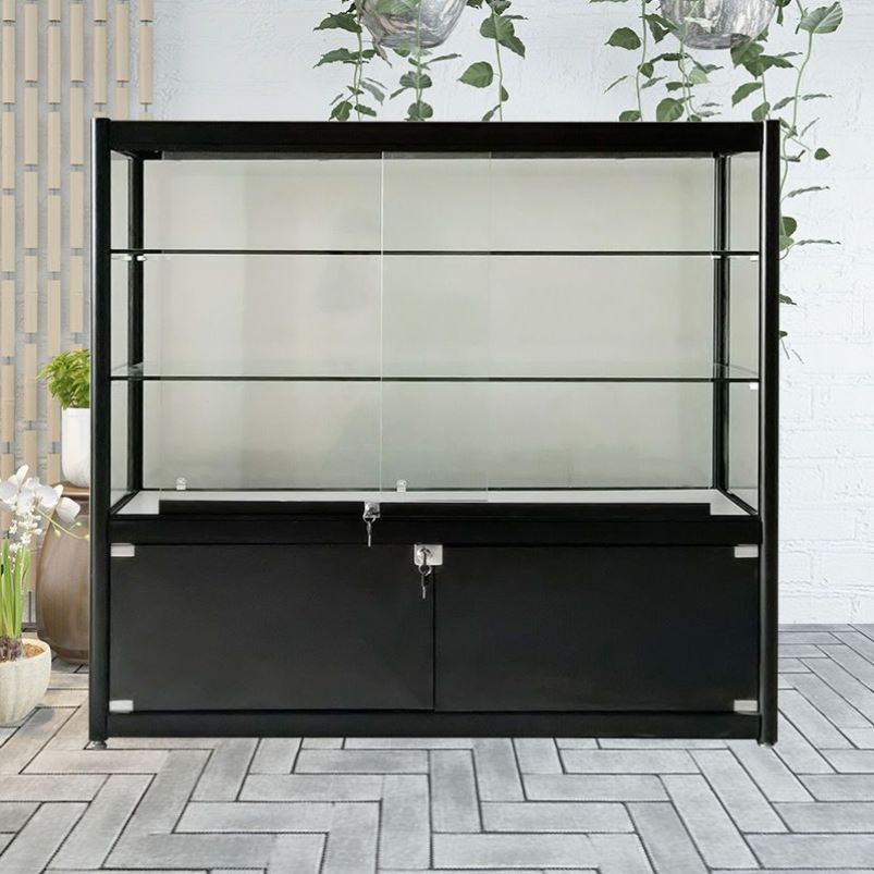 超市便利店玻璃柜台商用食品蛋糕模型展示柜手机精品柜书店货架锁