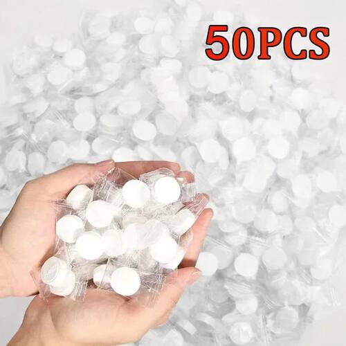 50pcs Portable Compressed Towel Disposable Face Cleaning Sof