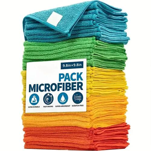 5/10/20/50pcs Microfiber Cleaning Cloth, Dishwashing Cloth H