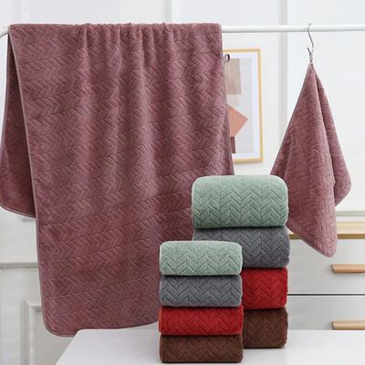 High quality thick coral velvet bath towels, soft and absorb