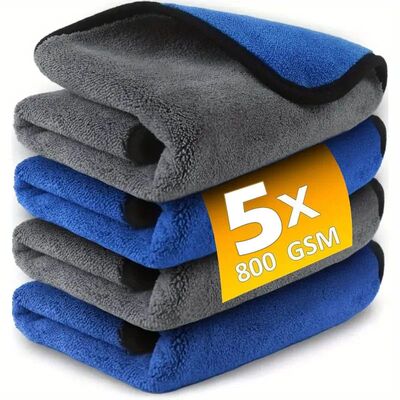 1/5pcs Microfiber Car Washing Towel Soft Quick Drying Window