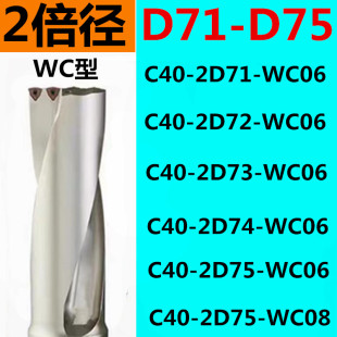 大直径U钻2D60-3D80-D100内冷暴力钻VMD可调节带定心深孔钻45-200